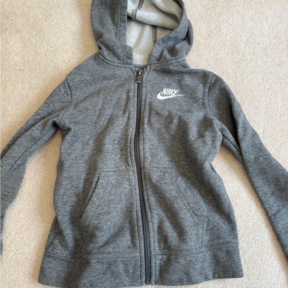 Nike Kids Charcoal Full-Zip Hoodie